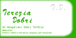 terezia dobri business card